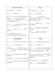English Worksheet: Superhero Profiles: To have and to be 