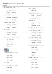 English Worksheet: english tets