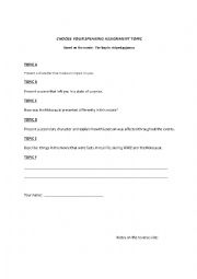 English Worksheet: The boy in the striped pyjamas