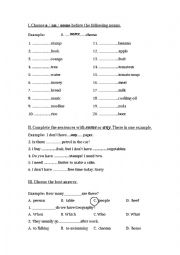 English Worksheet: some and any, present simple questions