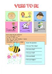 English Worksheet: VERB TO BE [Begginers]