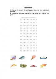 time for lunch wordsearch game