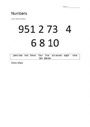 English Worksheet: Numbers 1-11