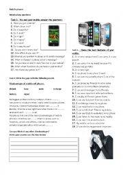English Worksheet: Mobile Phones