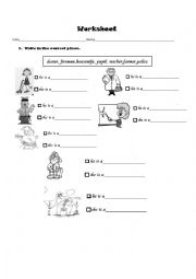 English Worksheet: jobs