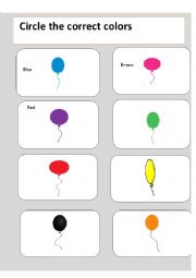 English Worksheet: colors 