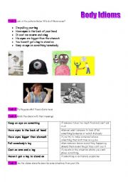 English Worksheet: Body-Idioms