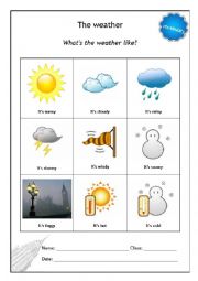 English Worksheet: weather