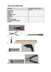 English Worksheet: Tools and operations