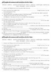 English Worksheet: Vocabulary related to the theme of mass media
