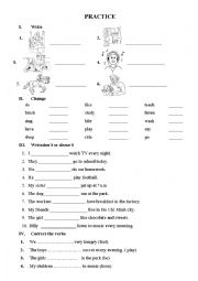 English Worksheet: present simple