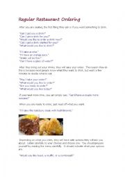 English Worksheet: English Dinner Worksheet