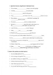 English Worksheet: Present Continuous tasks