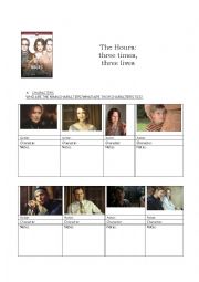 English Worksheet: The Hours movie