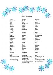 winter wordbank