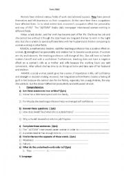 English Worksheet: TEST