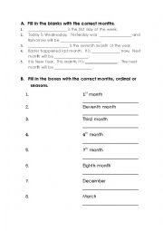 Days/Months, Articles & Punctuations