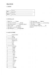 English Worksheet: PRACTICE