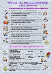 English Worksheet: The Causative (2)