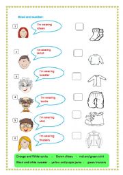 English Worksheet: read and match