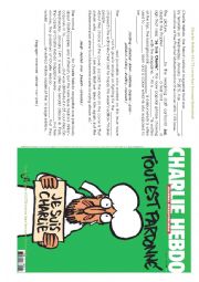 English Worksheet: Charlie Hebdo cover