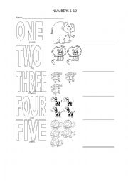 English Worksheet: Numbers