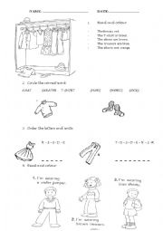 English Worksheet: CLOTHES