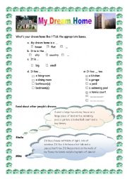 English Worksheet: My dream home