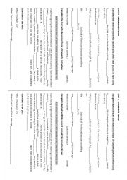 English Worksheet: Simple past and Past Continuous