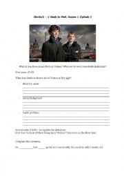 English Worksheet: Sherlock - A Study in Pink - past modals