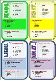 English Worksheet: Talking about myself - Speaking cards 2 (2)