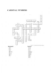 Crossword cardinal numbers