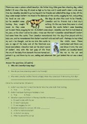 English Worksheet: reading comprehension A2