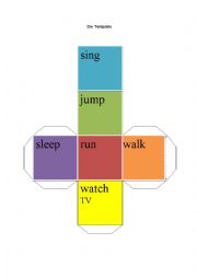 action verb dice for speaking activities