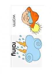 English Worksheet: weather flashcards