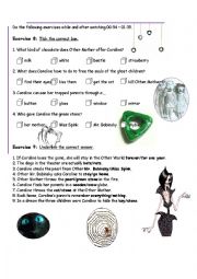 English Worksheet: Coraline 2/3