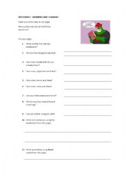 English Worksheet: Dictionary Activity