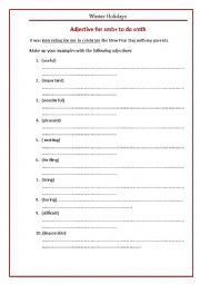 English Worksheet: Adjectives with Infinitive