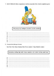 English Worksheet: Comparisons