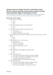 English Worksheet: Reading B1 - News Article (Daily Mail) about beggar + Questions & Opinion