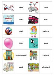 English Worksheet: Starters Level Vocab Dominos