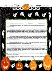 English Worksheet: Halloween