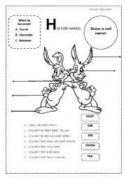 English Worksheet: Body parts