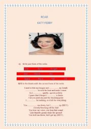 English Worksheet: Katy Perry   ROAR 