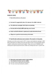 English Worksheet: Passive voice Revision