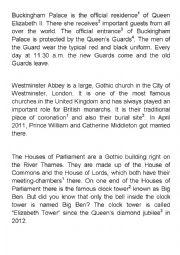 English Worksheet: London sightseeing guide