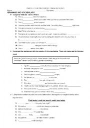 English Worksheet: Tenses review