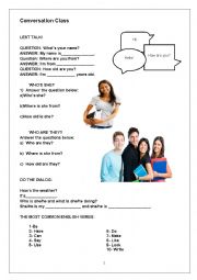 English Worksheet: Lets talk!