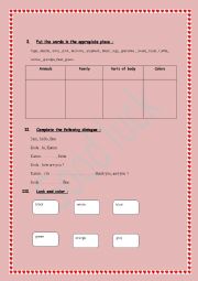 English Worksheet: exercices