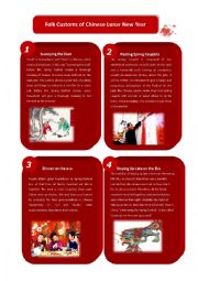 English Worksheet: Folk Customs of Chinese Lunar New Year